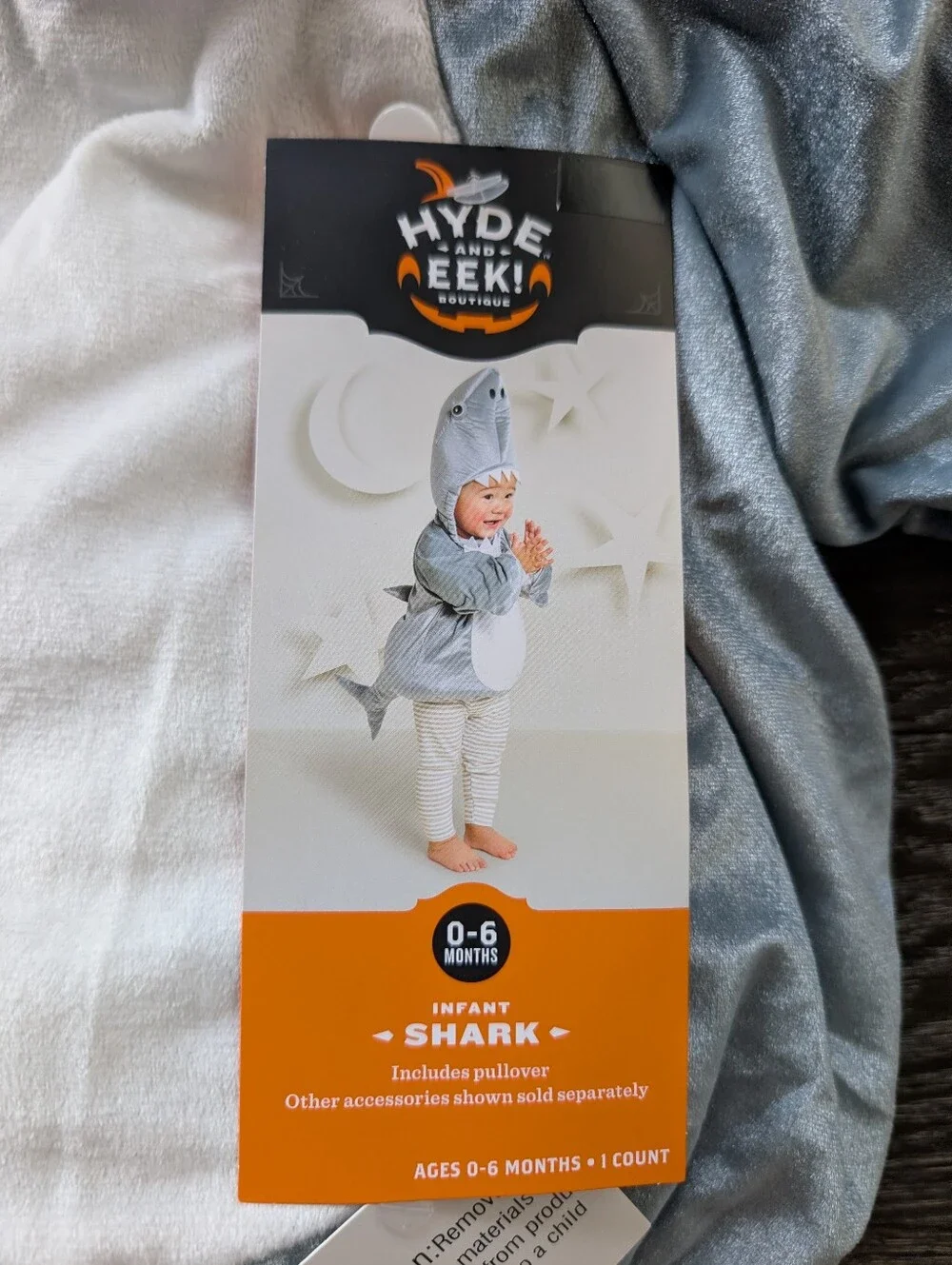 NWT Hyde and EEK! Boutique Infant Shark Halloween Costume Pullover 0-6 Months